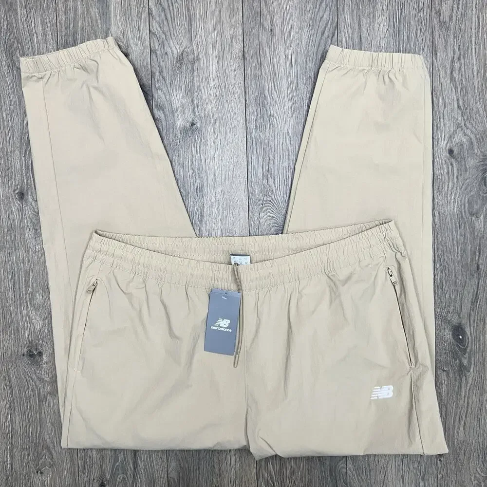New Balance Jogger Pants Size 2XL Mens Stoneware Beige Athletic Stretch Woven